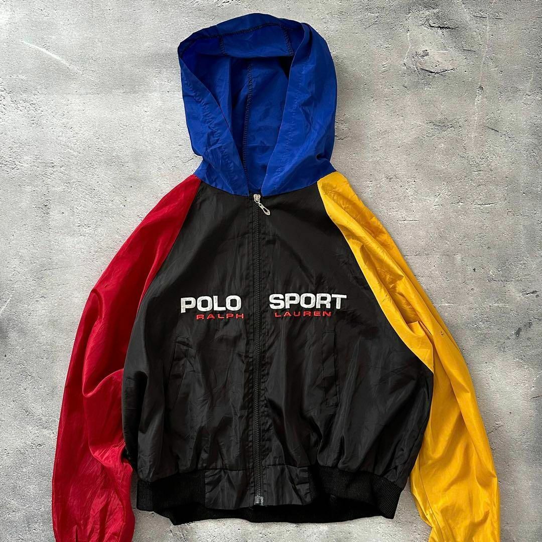 POLO RALPH LAUREN - 90s polo sport ジップアップ パーカー フーディ