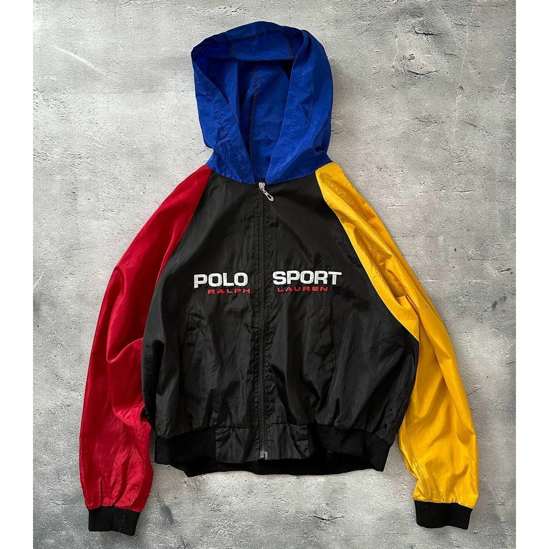 POLO RALPH LAUREN - 90s polo sport ジップアップ パーカー フーディ