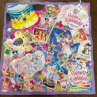 ディズニー(Disney)のディズニーランド 35周年　Happiest Celebration ハンカチ(キャラクターグッズ)