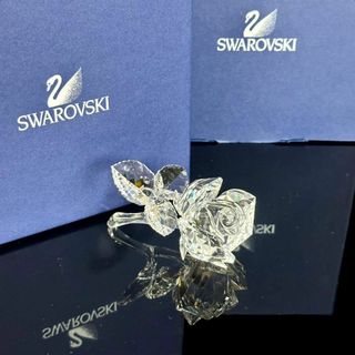 スワロフスキー(SWAROVSKI)の★美品★ スワロフスキー ローズ 薔薇 置物 174956 フィギュリン バラ(置物)