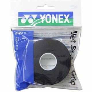 ヨネックス(YONEX)のヨネックス　ウェットスーパーグリップAC102-5 詰め替え用［5本入］ブラック(バドミントン)