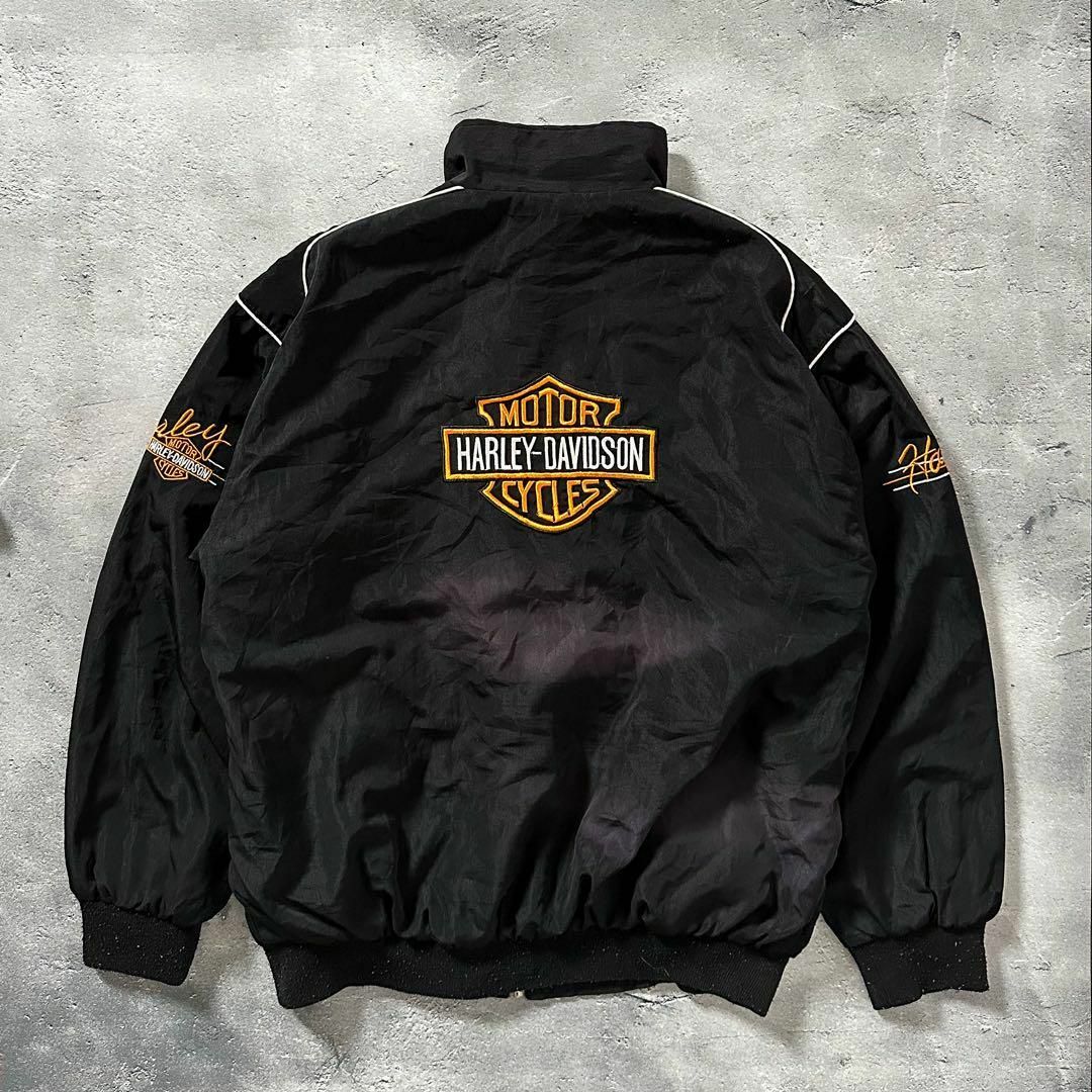 Harley Davidson - 訳あり ハーレーダビッドソン ブルゾン 90s Harley Davidson - 訳あり ハーレーダビッドソン ブルゾン 90s
