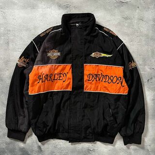 ハーレーダビッドソン(Harley Davidson)の訳あり ハーレーダビッドソン ブルゾン 90s ヴィンテージ ブラック y2k(ブルゾン)