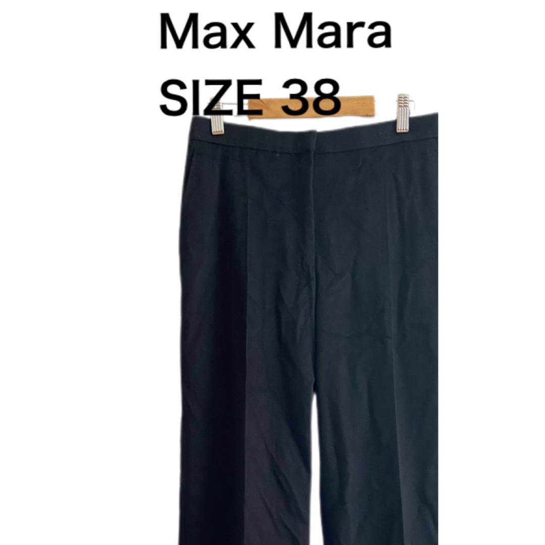 Max Mara マックスマーラ スラックス パンツ ブラック 毛100% 38 | フリマアプリ ラクマ
