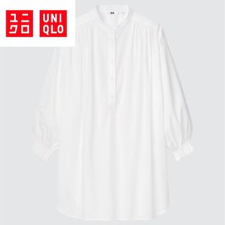 ユニクロ(UNIQLO)の【通常¥1,200🔥】UNIQLO/コットンギャザーチュニック（7分袖） (シャツ/ブラウス(長袖/七分))