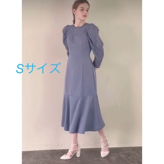 ノエラ(Noela)のノエラ Noela スパンコールレースドッキングワンピ ブルー Sサイズ(ロングワンピース/マキシワンピース)