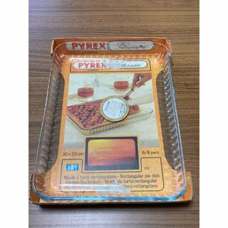 パイレックス(Pyrex)のPYREX パイレックス　旧ロゴ　耐熱ガラス皿　30×23cm   厚み3cm(調理道具/製菓道具)