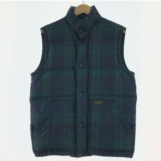 ポロラルフローレン(POLO RALPH LAUREN)の▼▼POLO RALPH LAUREN ポロラルフローレン ダウンベスト チェック柄 SIZE S フード欠品 グリーン(ベスト)