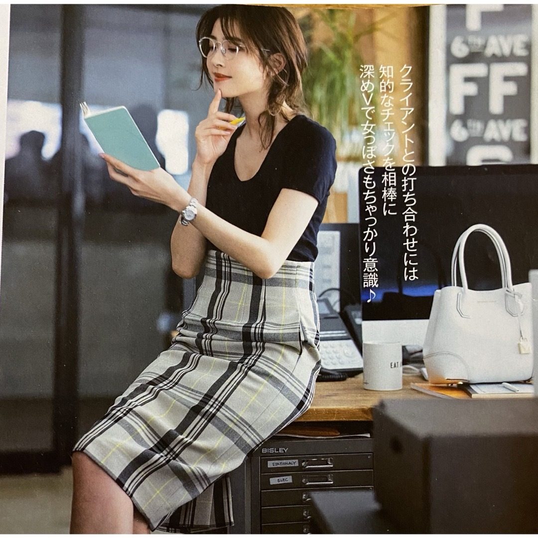 Mila Owen(ミラオーウェン)の☆Mila Owen(ミラオーウェン)☆チェックタイトスカートS レディースのスカート(ロングスカート)の商品写真
