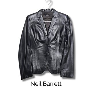 NEIL BARRETT - Neil Barrett ニールバレット レザージャケット ダークブラウン Sサイズ レディース 正規品