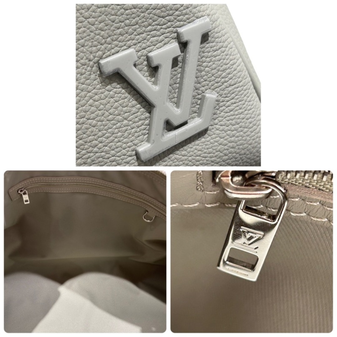 LOUIS VUITTON(ルイヴィトン)の　ルイ・ヴィトン LOUIS VUITTON キーポル・バンドリエール50 M22609 グレー レザー（LVアエログラム） メンズ ボストンバッグ メンズのバッグ(トートバッグ)の商品写真