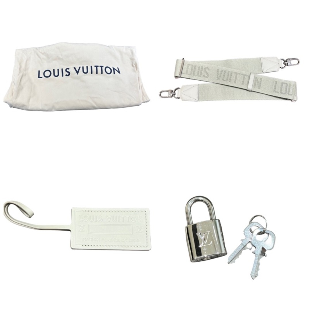 LOUIS VUITTON(ルイヴィトン)の　ルイ・ヴィトン LOUIS VUITTON キーポル・バンドリエール50 M22609 グレー レザー（LVアエログラム） メンズ ボストンバッグ メンズのバッグ(トートバッグ)の商品写真