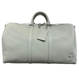 ルイヴィトン(LOUIS VUITTON)の　ルイ・ヴィトン LOUIS VUITTON キーポル・バンドリエール50 M22609 グレー レザー（LVアエログラム） メンズ ボストンバッグ(トートバッグ)