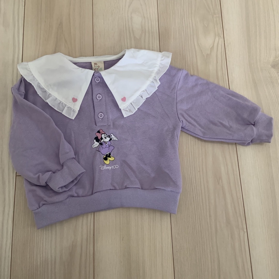 しまむら(シマムラ)のミニー トレーナー 90 micorrid キッズ/ベビー/マタニティのキッズ服女の子用(90cm~)(Tシャツ/カットソー)の商品写真