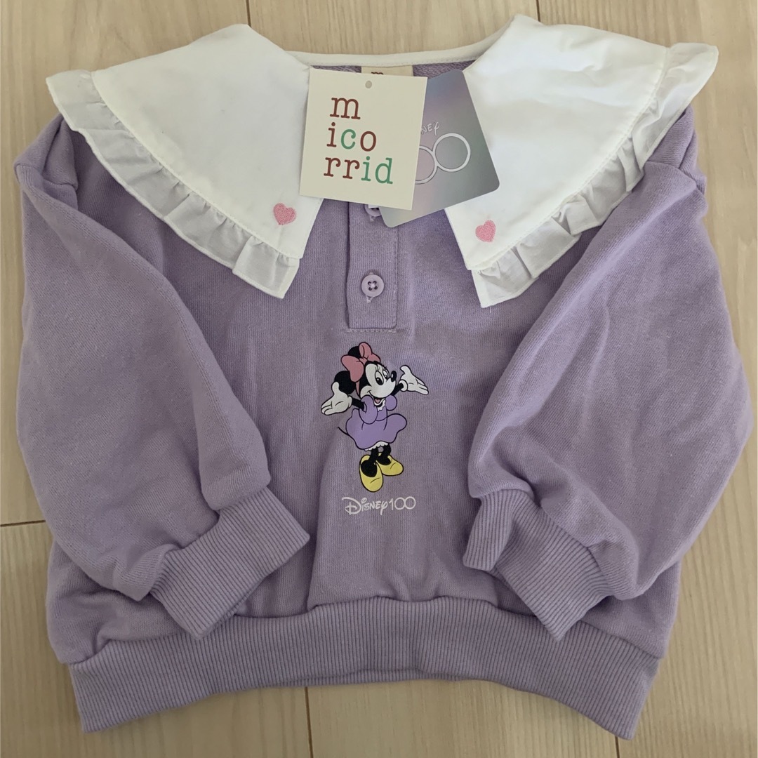 しまむら(シマムラ)のミニー トレーナー 90 micorrid キッズ/ベビー/マタニティのキッズ服女の子用(90cm~)(Tシャツ/カットソー)の商品写真