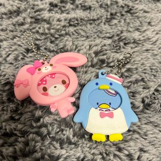 サンリオ(サンリオ)のsanrio フォトバッジ付きキーホルダー  2個セット(キャラクターグッズ)