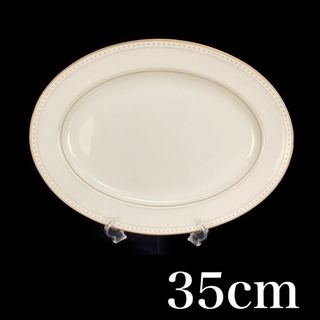 ノリタケ(Noritake)の希少★美品★ ノリタケ アイボリーチャイナ レース オーバルプレート 大皿 楕円(食器)