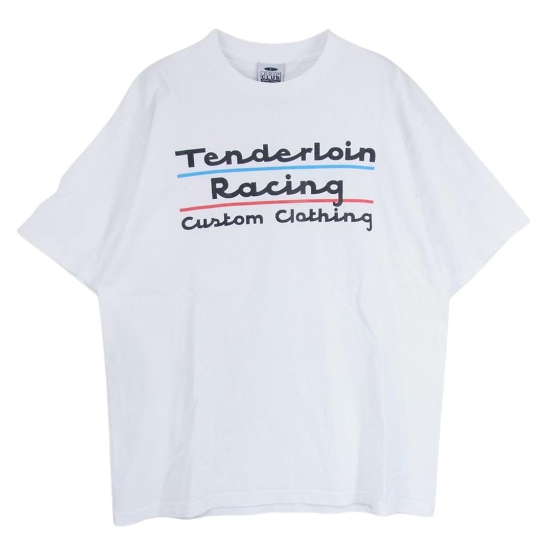 TENDERLOIN(テンダーロイン)のTENDERLOIN テンダーロイン 17SS Racing PRO CLUB ボディ レーシング ロゴ ヘビー クルーネック 半袖 Tシャツ ホワイト系 L【中古】 メンズのトップス(Tシャツ/カットソー(半袖/袖なし))の商品写真