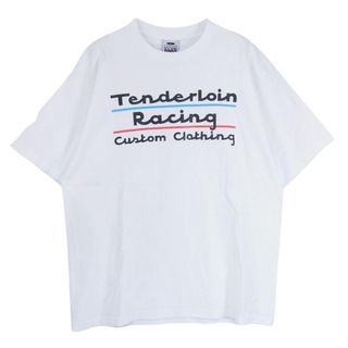 テンダーロイン(TENDERLOIN)のTENDERLOIN テンダーロイン 17SS Racing PRO CLUB ボディ レーシング ロゴ ヘビー クルーネック 半袖 Tシャツ ホワイト系 L【中古】(Tシャツ/カットソー(半袖/袖なし))