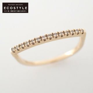 ヒロタカ 【美品】GS25KDRB K10 Diamond Bar U Shape Ring 0.07 ダイヤモンド バー Uシェイプ(リング(指輪))