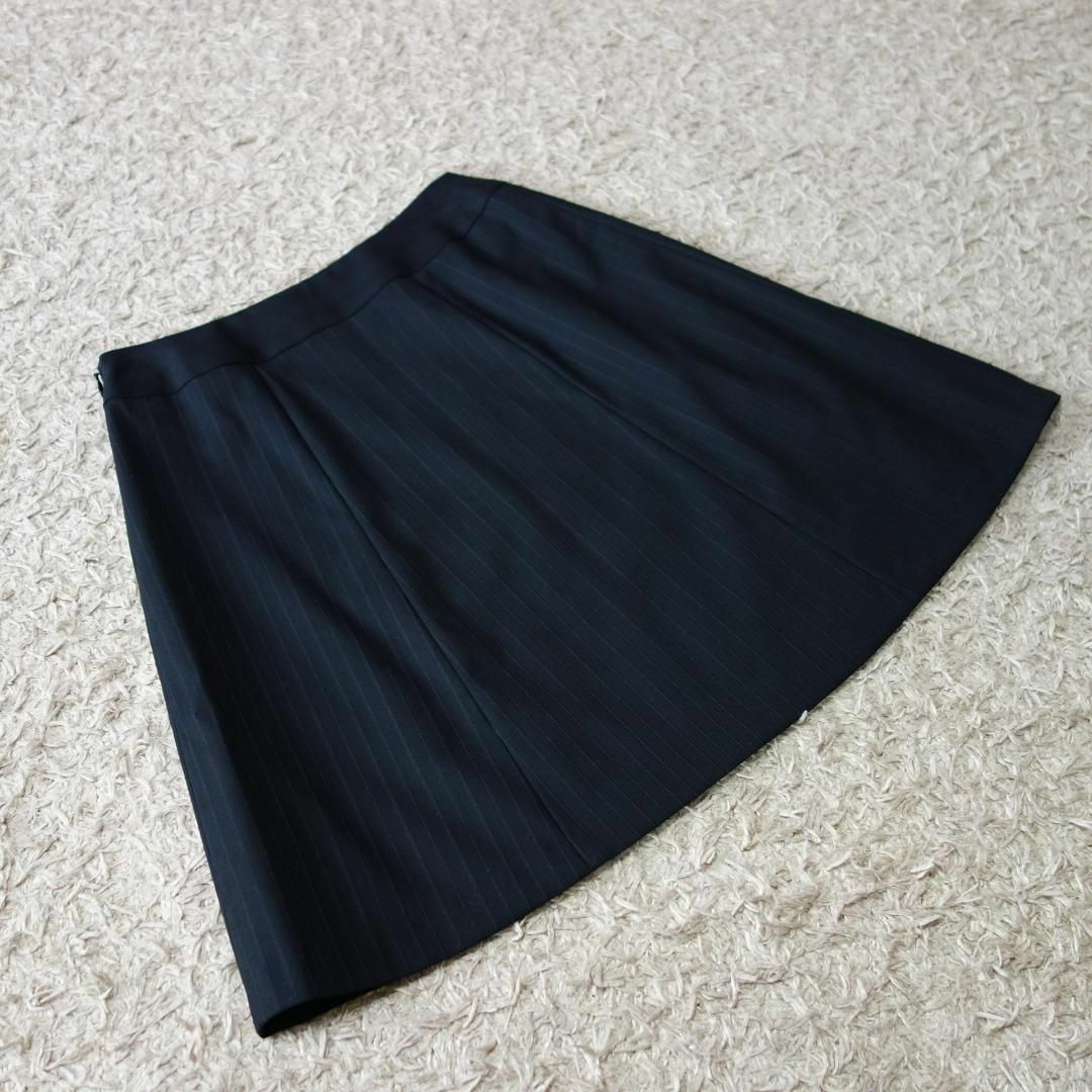 INDIVI(インディヴィ)のINDIVI/ストライプウールスカート レディースのスカート(ミニスカート)の商品写真