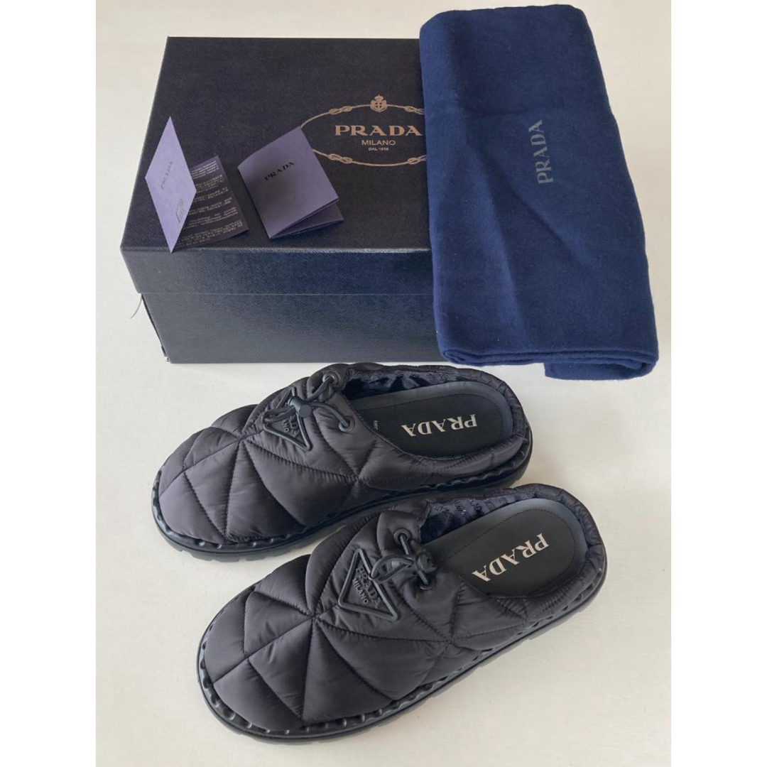 PRADA - 希少 prada padded nylon パデッド サボ サンダル PRADA - 希少 prada padded nylon パデッド サボ サンダル