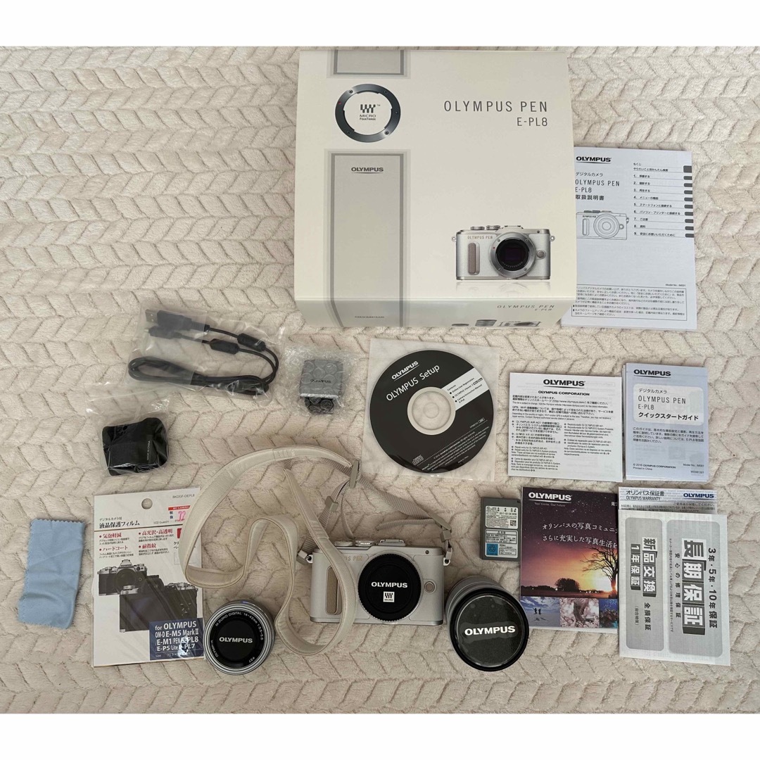 OLYMPUS - OLYMPUS E−PL8 ダブルズームキット WHITE バッグ付きの通販