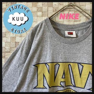 アメリカ古着 NIKE チームタグ プリントtシャツ アメフト90s グレー L(Tシャツ/カットソー(半袖/袖なし))