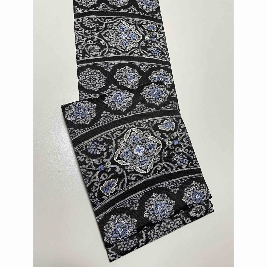 特選手刺繍袋帯【相良刺繍◇華文 葡萄唐草】炭黒 ブラックの通販 特選手刺繍袋帯【相良刺繍◇華文 葡萄唐草】炭黒 ブラックの通販
