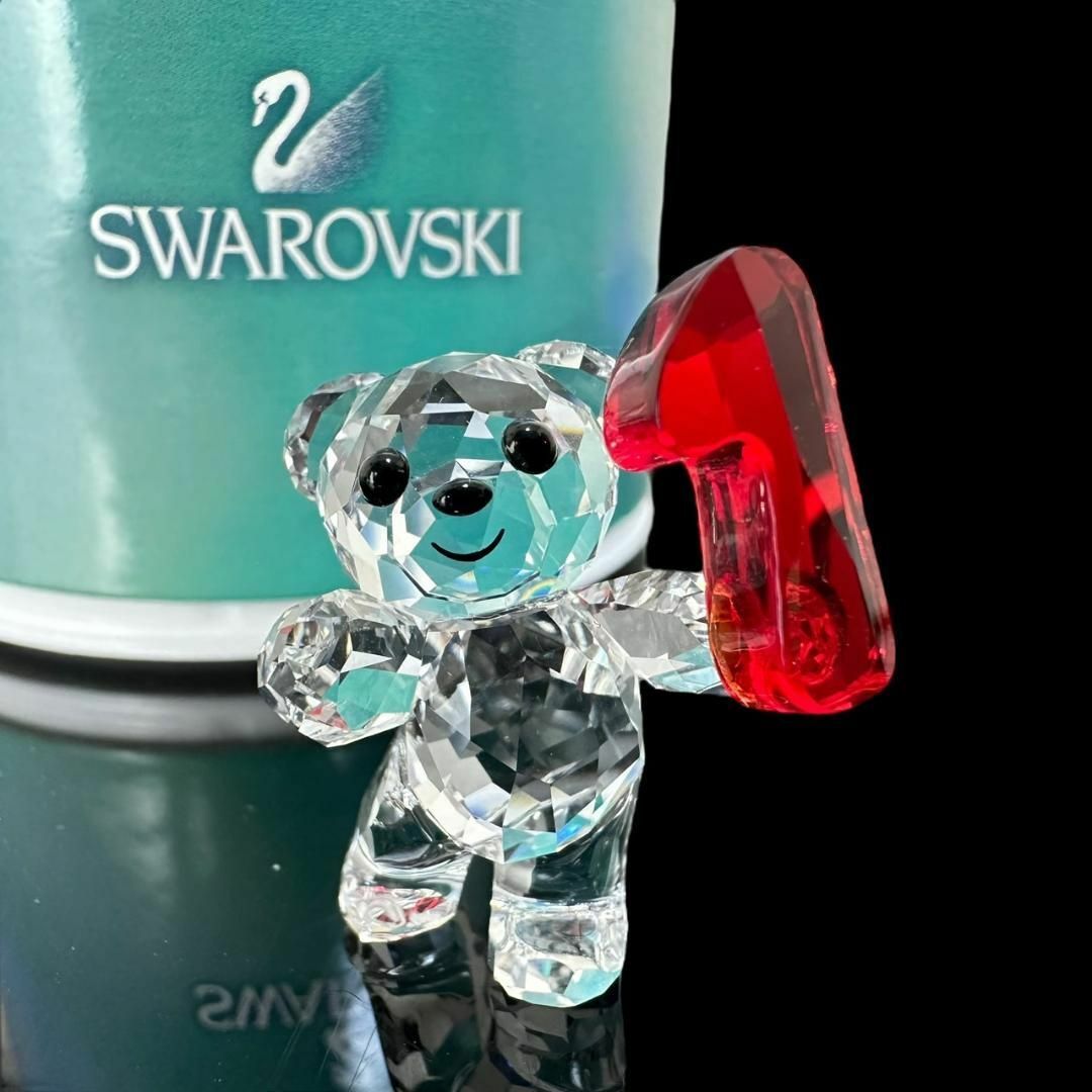 SWAROVSKI(スワロフスキー)の★レア★ Swarovski スワロフスキー クリスベア ナンバー1 クマ 数字 インテリア/住まい/日用品のインテリア小物(置物)の商品写真