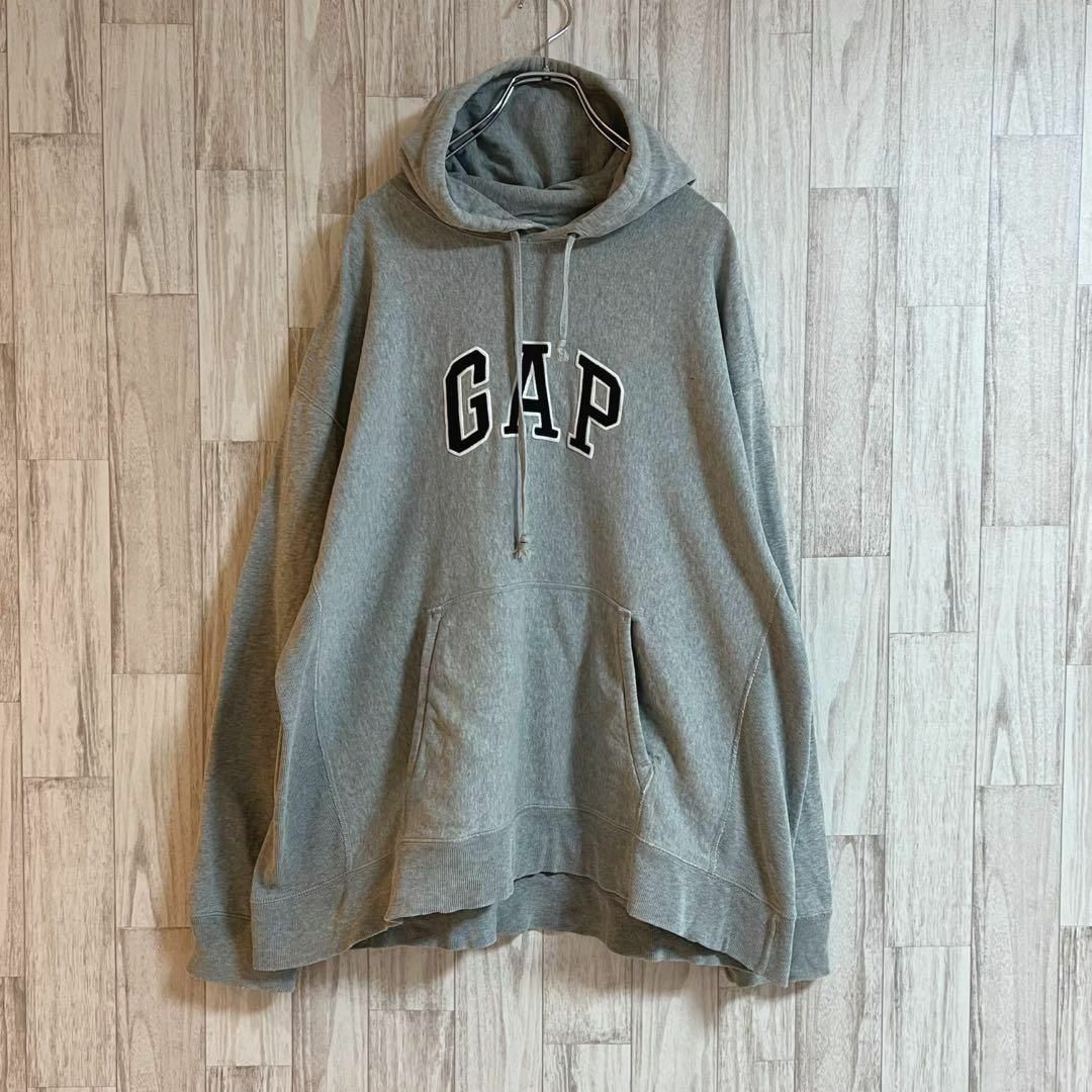 GAP(ギャップ)のギャッププルオーバーパーカー　韓国製　ビックシルエット　ユニセックス　刺繍ロゴ メンズのトップス(パーカー)の商品写真