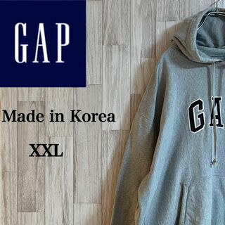 ギャップ(GAP)のギャッププルオーバーパーカー　韓国製　ビックシルエット　ユニセックス　刺繍ロゴ(パーカー)