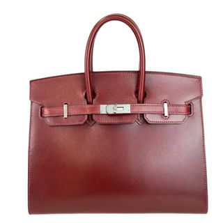 エルメス(Hermes)の新品未使用 HERMES エルメス Birkin25 バーキン25 Sellier セリエ Rouge H ルージュ H Box calf ボックスカーフ PHW シルバー金具 U刻印 ハンドバック(ハンドバッグ)