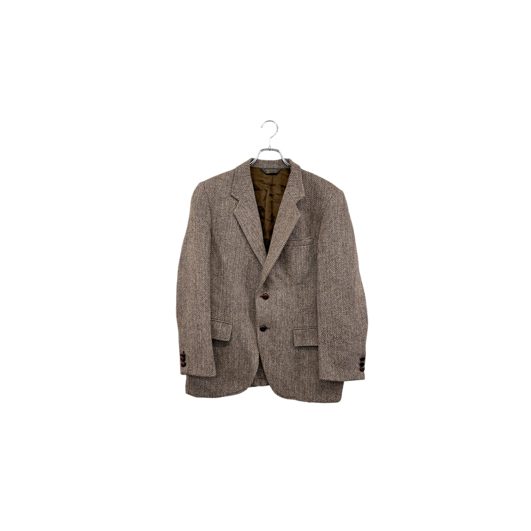 8080's 90's Made in USA Harris Tweed KUPPENHEIMER jacket ハリスツイード テーラードジャケット ヘリンボーン くるみボタン ウール ヴィンテージ 単品 6