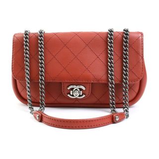 シャネル(CHANEL)のシャネル CHANEL ショルダーバッグ マトラッセ レザー/メタル レッド レディース 送料無料【中古】 e57464a(ショルダーバッグ)