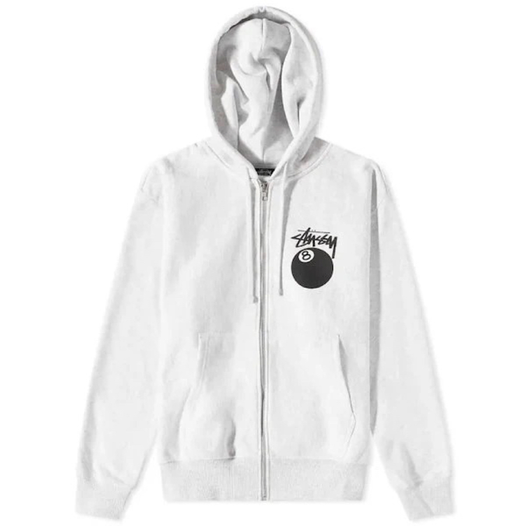 ステューシー☆Mサイズ☆8ボール HOODIE パーカー stussy グレー品質