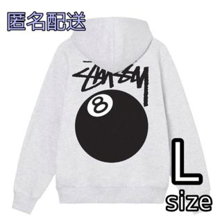 パーカー♪ステューシー stuusy 8 BALL ZIP HOOD Lサイズ　グレー♪