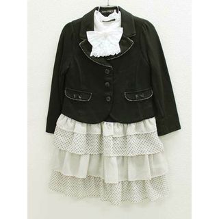 ベベ(BeBe)の＜ベベ/BeBe＞120cm アンサンブル3点セット 黒＆黒×ベージュ×白 フォーマル 入学式 卒園式 謝恩会 冠婚葬祭 結婚式 発表会【中古】子供服 キッズ kids 女の子 501032(その他)