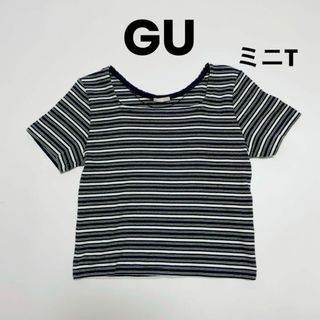 ジーユー(GU)のcu273/ジーユー ボーダー 半袖 Tシャツ トップス ミニT かわいい(Tシャツ(半袖/袖なし))