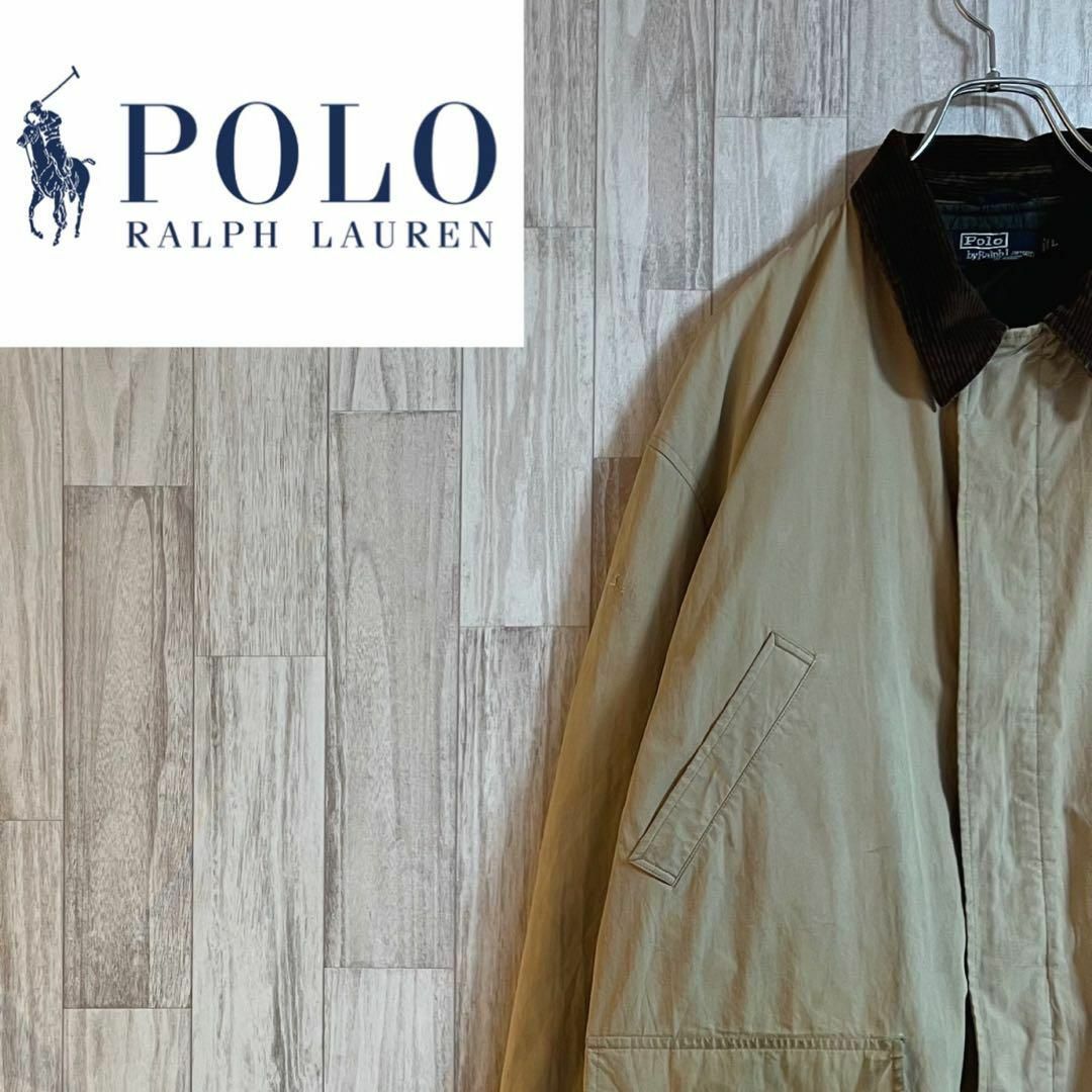 POLO RALPH LAUREN(ポロラルフローレン)のポロラルフローレンカバーオール　コットン　ビッグシルエット　ベージュヴィンテージ メンズのジャケット/アウター(カバーオール)の商品写真