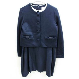 ポンポネット(pom ponette)の【値下げ!】＜ポンポネット/pom ponette＞150cm アンサンブル 紺×白 フォーマル 入学式 卒業式 結婚式 発表会 謝恩会 冠婚葬祭【中古】子供服 キッズ kids ジュニア 女の子 102122(その他)