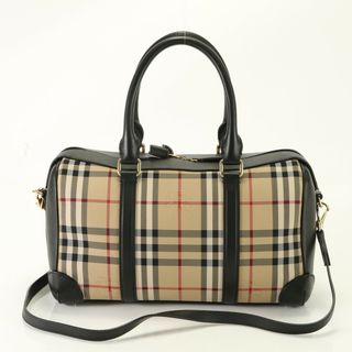 バーバリー(BURBERRY)の新品同様 バーバリー ノバ チェック レザー キャンバス 2WAY ショルダーバッグ 斜め掛け ハンド トート レディース EEM 1128-E29(ショルダーバッグ)