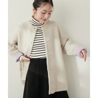 ナチュラルクチュール(natural couture)の【新品】EVERY VERY NICE CLAUP FOX混フェイスニットコート(ニットコート)