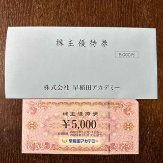 早稲田アカデミー　株主優待5,000円分(その他)