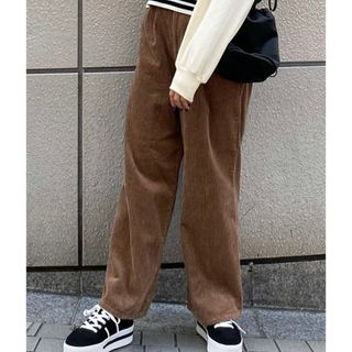 ウィゴー(WEGO)のWego ウィゴーstandard  コーデュロイパンツ　ワイドパンツ　ブラウン(カジュアルパンツ)