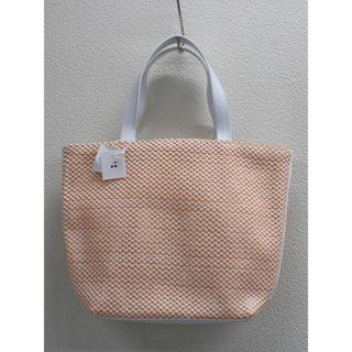 【値下げ!】新品 未使用品〔ボンポワン/BONPOINT〕トートバッグかばん オレンジ×白 子供 キッズ kids 女の子 春夏704032(レッスンバッグ)