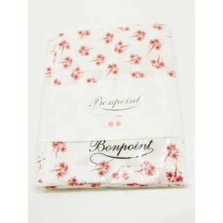 【値下げ!】新品 未使用品[ボンポワン/BONPOINT]90×35cm スカーフ/華市松の手拭い 白×ピンク 小物【ネット限定】】子供 キッズ kids 女の子 春夏秋冬 925032(マフラー/ストール)