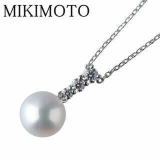 MIKIMOTO - ミキモト ダイヤ パール ネックレス 現行モデル PP-20476U