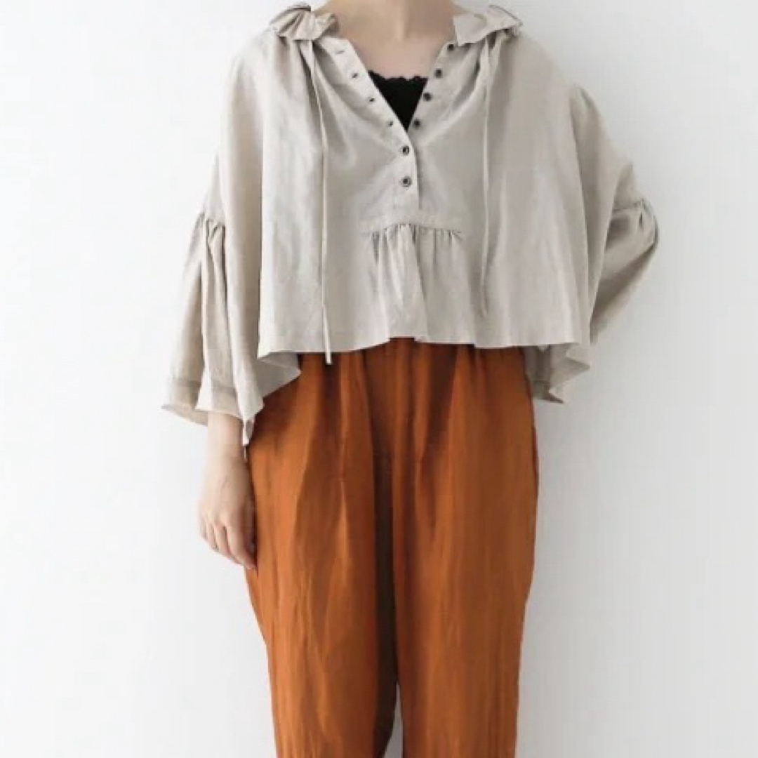 nest Robe リネンラッフルカラーブラウス nest Robe リネンラッフルカラーブラウス