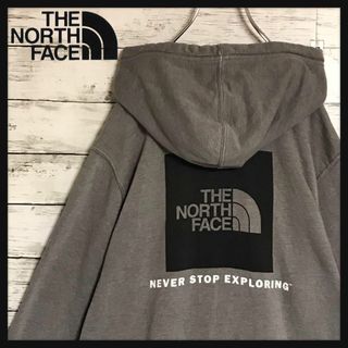 ザノースフェイス(THE NORTH FACE)の【バックロゴ】ノースフェイス ゆるだぼパーカー グレー 人気デザイン C242(パーカー)